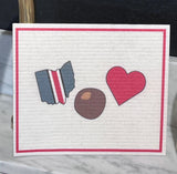 Ohio State Themed Swedish Dishcloth