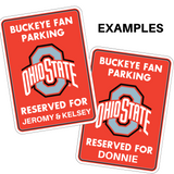 Personalized Ohio State Parking Pass Wood Shelf Sitter