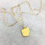 Gold or Brass Ohio Stamped Necklace - Celebrate Local, Shop The Best of Ohio