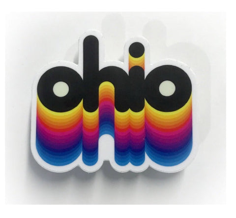Rainbow Ohio Vintage Sticker