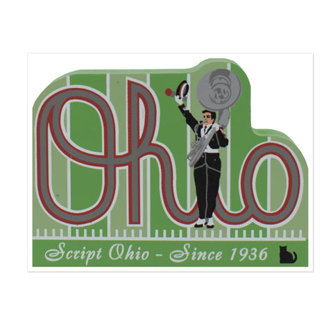 Script Ohio Wood Shelf Sitter - Celebrate Local, Shop The Best of Ohio