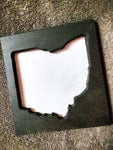 Ohio Shape Photo Wood Frame  8 x 10