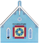 Dresden Plate Quilt Barn Wood Shelf Sitter - Celebrate Local, Shop The Best of Ohio