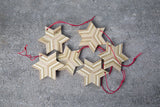 Star Shaped Wood Ornament Gift Box  - Set of 5 (Variations of Colors) - Celebrate Local, Shop The Best of Ohio