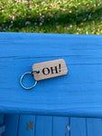 Ohio State OH! IO! Two Sided Wood Key Chain