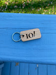 Ohio State OH! IO! Two Sided Wood Key Chain