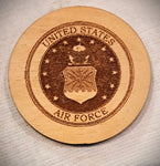 USA Armed Forces Wood Coaster