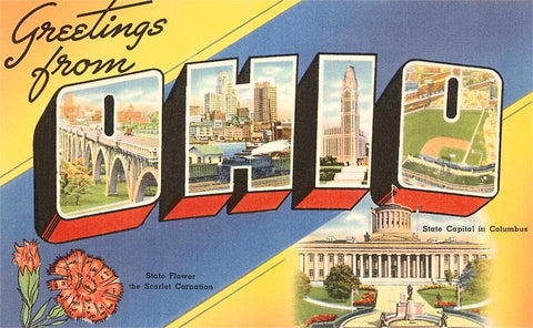 Magnet - Greetings from Ohio Vintage