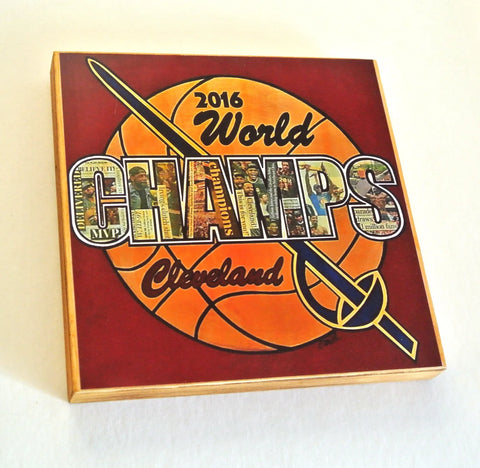 Cavs Championship Wood Print 8x8