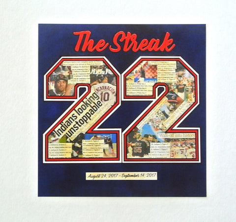 The Streak - Cleveland Indians Keepsake Print 8 x 8 - Celebrate Local, Shop The Best of Ohio