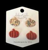 Pumpkin Earrings 2 pack