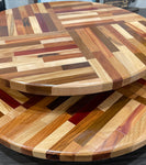 Old Fashioned Handcrafted Wood Lazy Susan (Variety of Patterns)