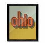 Vintage Ohio Shadow Print - Celebrate Local, Shop The Best of Ohio