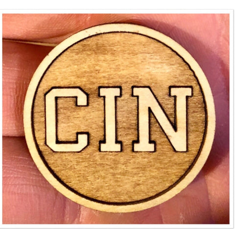 CIN Circle - Wood Magnet