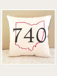 Ohio Area Code Throw Pillow - Celebrate Local, Shop The Best of Ohio