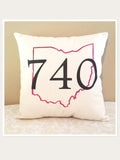 Ohio Area Code Throw Pillow - Celebrate Local, Shop The Best of Ohio