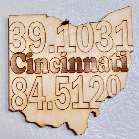 Latitude Longitude Ohio Cities Coaster - Celebrate Local, Shop The Best of Ohio