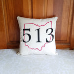 Ohio Area Code Throw Pillow - Celebrate Local, Shop The Best of Ohio