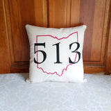 Ohio Area Code Throw Pillow - Celebrate Local, Shop The Best of Ohio