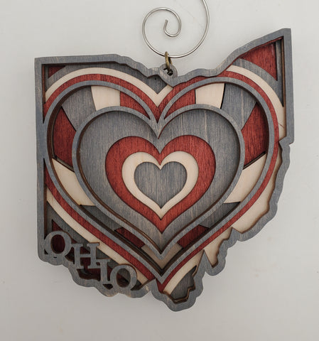 At The Heart of It All 3 D Multilayer Wood Ornament
