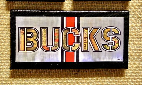 BUCKS Mini Canvas Magnet - Celebrate Local, Shop The Best of Ohio