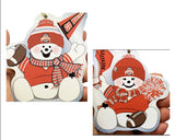 Ohio State Snowman Football Kids Ornament