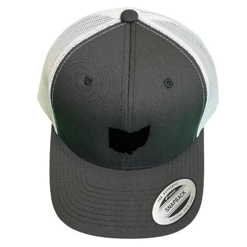 Charcoal and Whie Trucker Hat