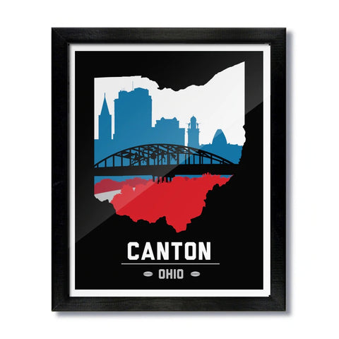 Canton Ohio Skyline Print