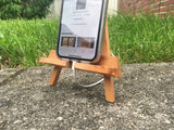 Wood Crafted Easel Smartphone/Tablet Holder - Cherry or Walnut - Celebrate Local, Shop The Best of Ohio