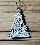 Snowflake Christmas Tree 3 D Multilayer Wood Ornament