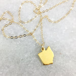 Gold or Brass Ohio Stamped Necklace - Celebrate Local, Shop The Best of Ohio