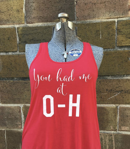 You Had Me At OH Women’s Red Tank Top