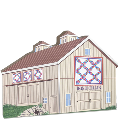 Irish Chain Quilt Barn Wood Shelf Sitter - Celebrate Local, Shop The Best of Ohio