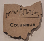 Columbus Skyline Wood Magnet