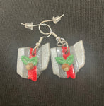 Ohio State Helmet Stripe Drop Clay Earrings