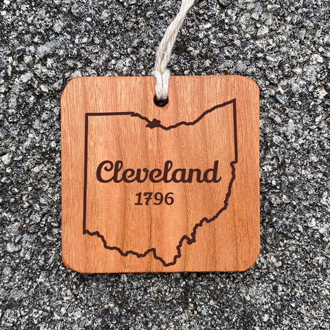 Cleveland 1796 Wood Ornament