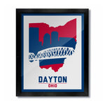 Dayton Skyline White Print - Celebrate Local, Shop The Best of Ohio