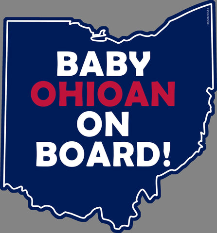 Baby Ohioan On Board Vinyl Magnet - Celebrate Local, Shop The Best of Ohio