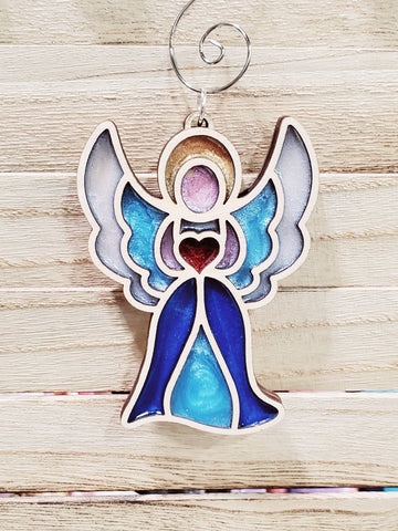 Christmas Angel 3 D Multilayered Acrylic Wood Ornament