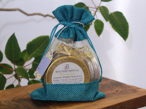 Lemongrass Luxurious Whipped Body Butter and LipBalm Gift Bag