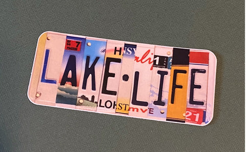 Lake Life License Plate Sticker