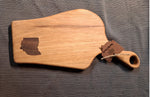 Wood Cheese Board Ohio Shape Inlay