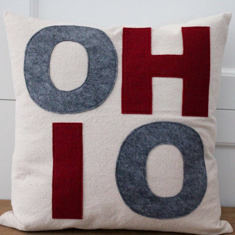 O H I O Pillow 16" x 16" - Celebrate Local, Shop The Best of Ohio