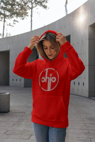 Ohio Retro Red Hoodie Sweatshirt