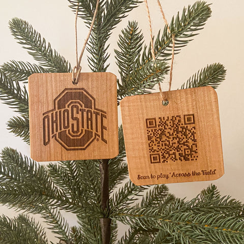 Ohio State Scan and Play Musical Wood Ornament - Variety of  Song Favorites