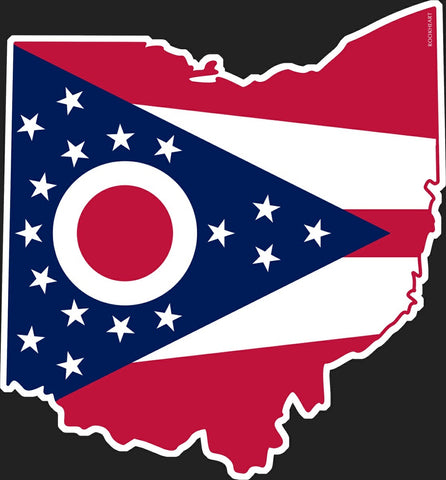 Ohio State Silhouette Flag Vinyl Magnet - Celebrate Local, Shop The Best of Ohio