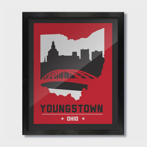 Youngstown Ohio Skyline Print