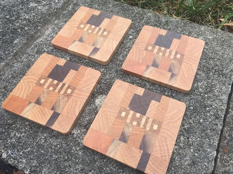 OHIO Inlay Wood Coaster - Set of 4 - Celebrate Local, Shop The Best of Ohio