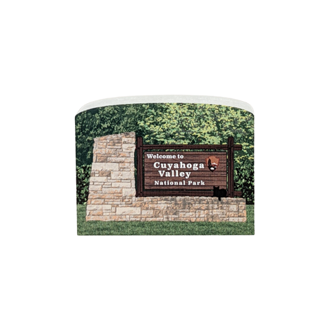 Cuyahoga Valley Ohio National  Park Entrance Sign Wood Shelf Sitter
