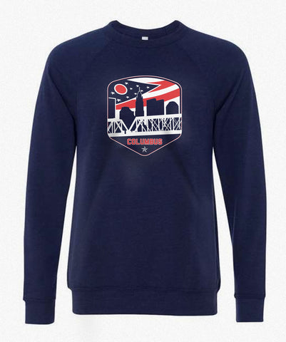 Columbus Flag Skyline Crewneck Sweatshirt